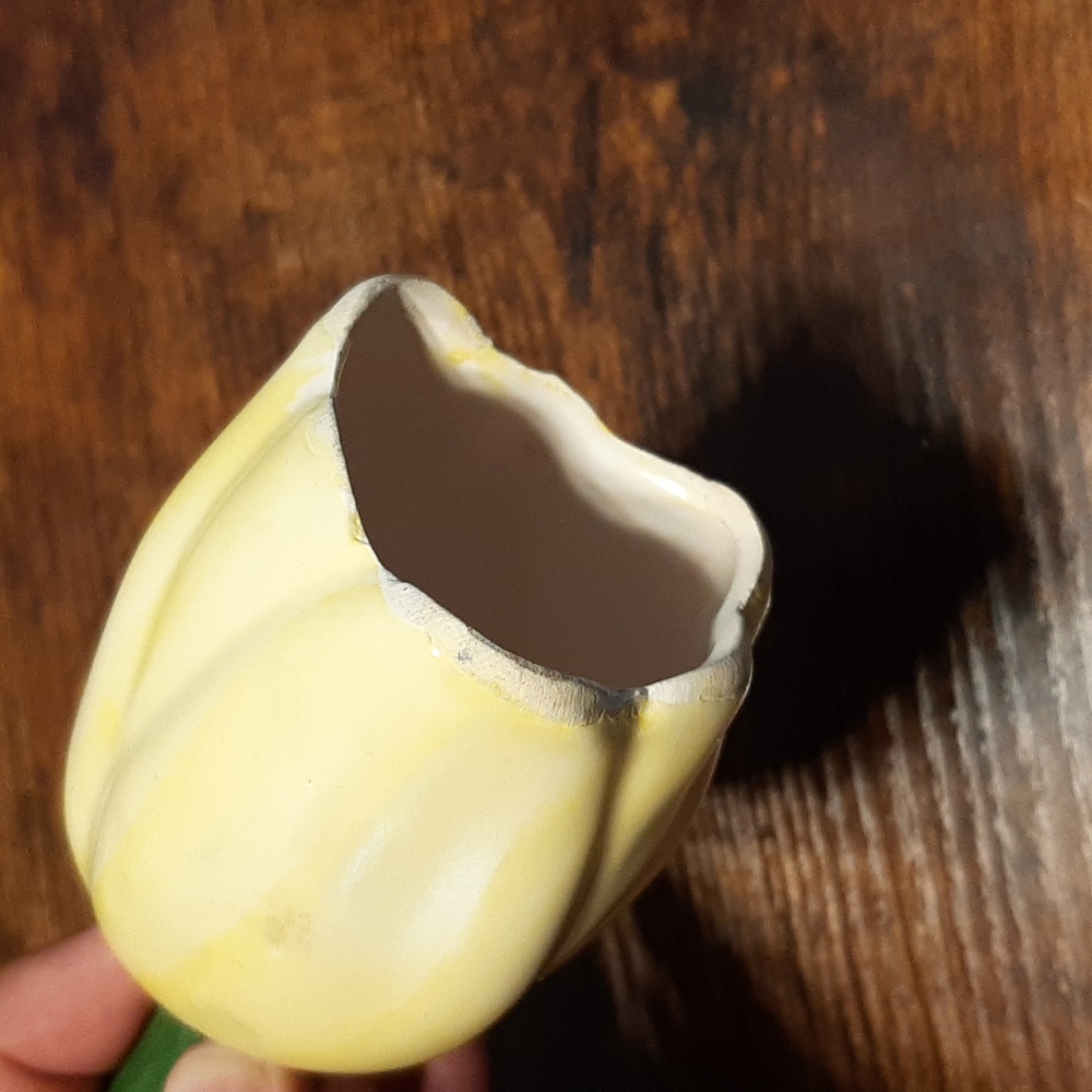 Porcelain Tulip Snowdrop Bell Flower Vintage 5 1/8" Hand Painted - Picture 5 of 9